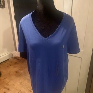 NWT Ralph Lauren blue V-neck